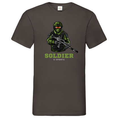 Soldier - V-Neck T-Shirt - dark