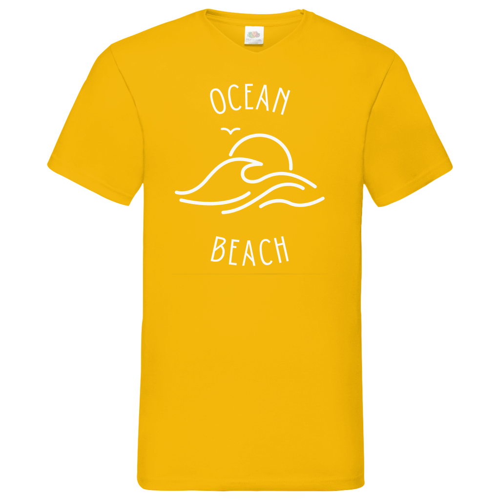 Ocean Beach - V-Neck T-Shirt - dark