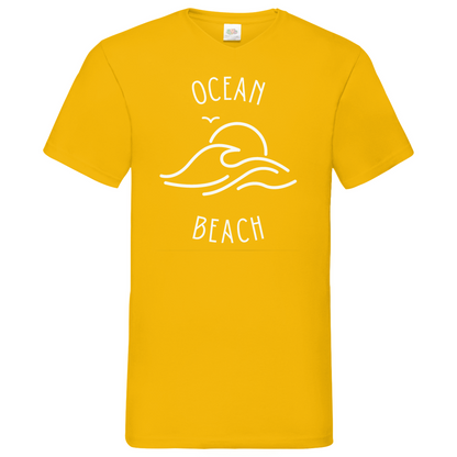Ocean Beach - V-Neck T-Shirt - dark
