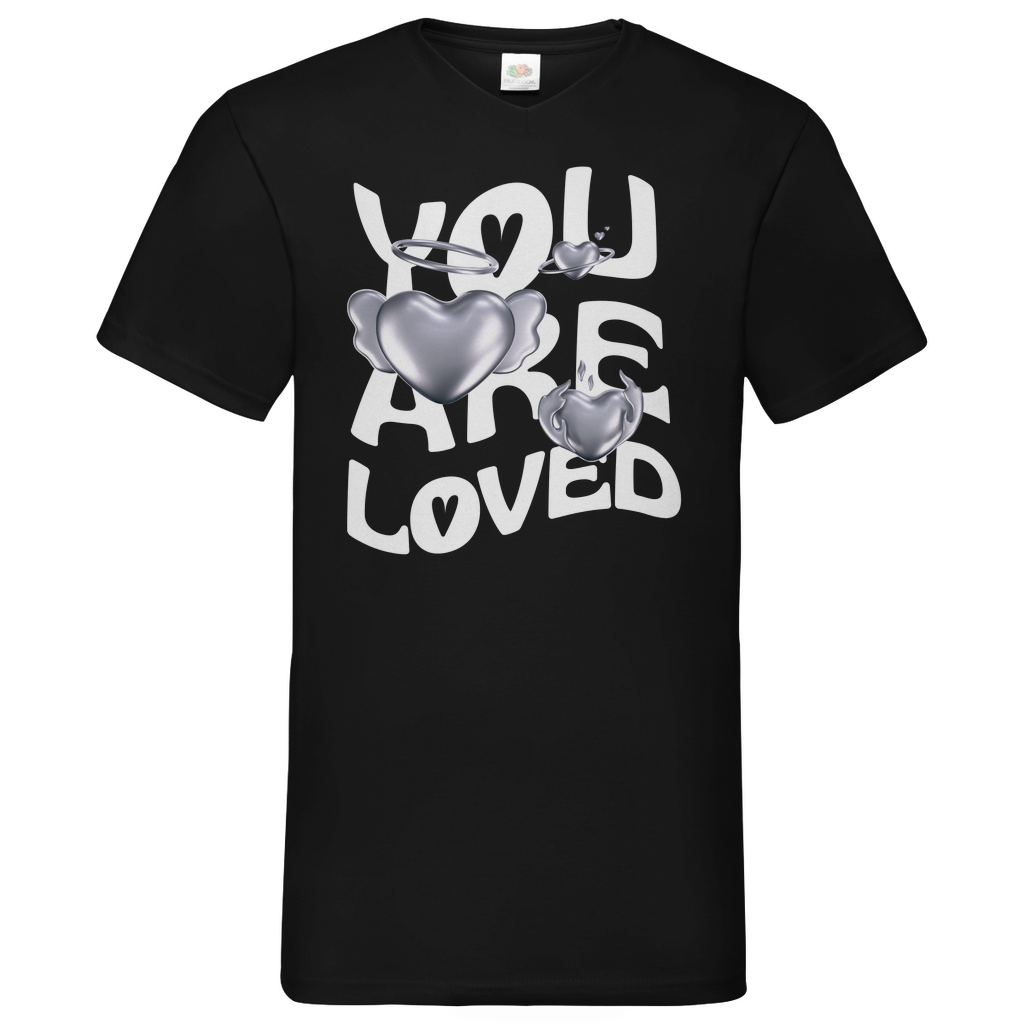 You are Loved - V-Neck T-Shirt dark