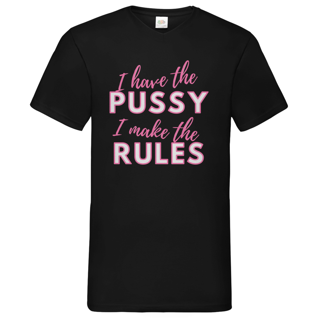 Pussy - V-Neck T-Shirt dark