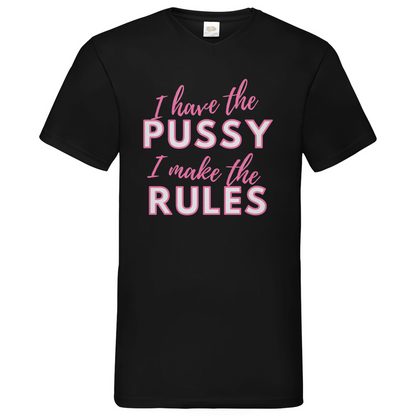 Pussy - V-Neck T-Shirt dark
