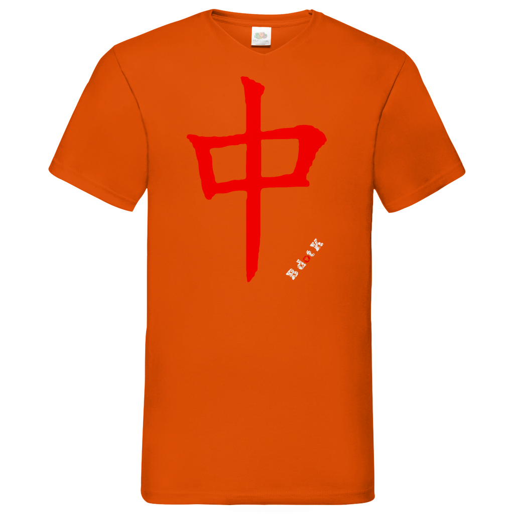 B dot K eco Red Dragon - V-Neck T-Shirt dark