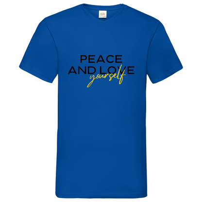 Peace and Love- V-Neck T-Shirt dark