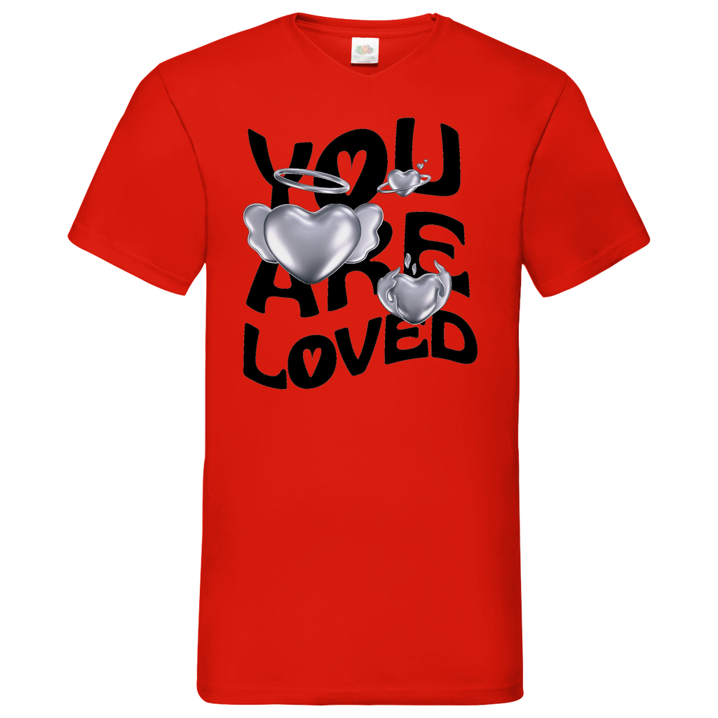 You are loved - V-Neck T-Shirt bright