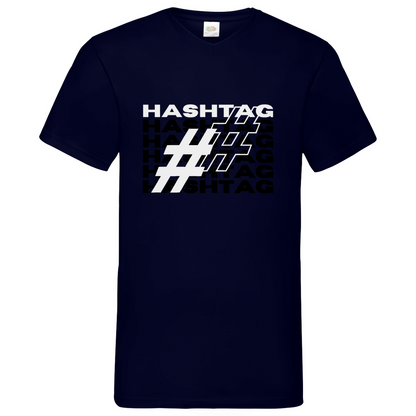 Hashtag - V-Neck T-Shirt dark