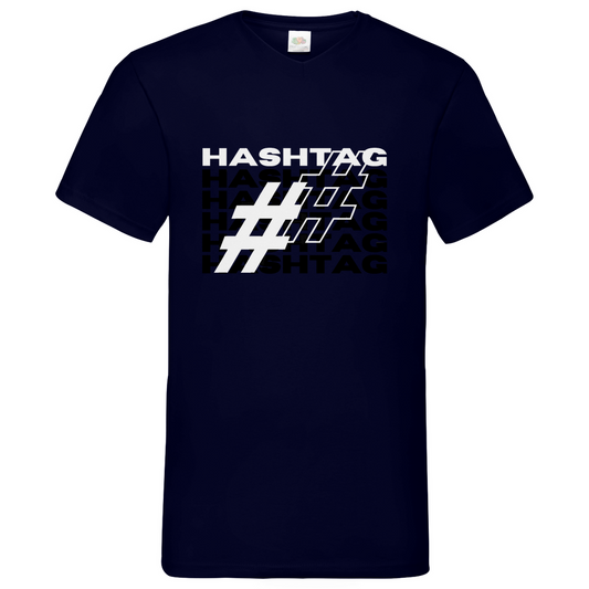 Hashtag - V-Neck T-Shirt dark