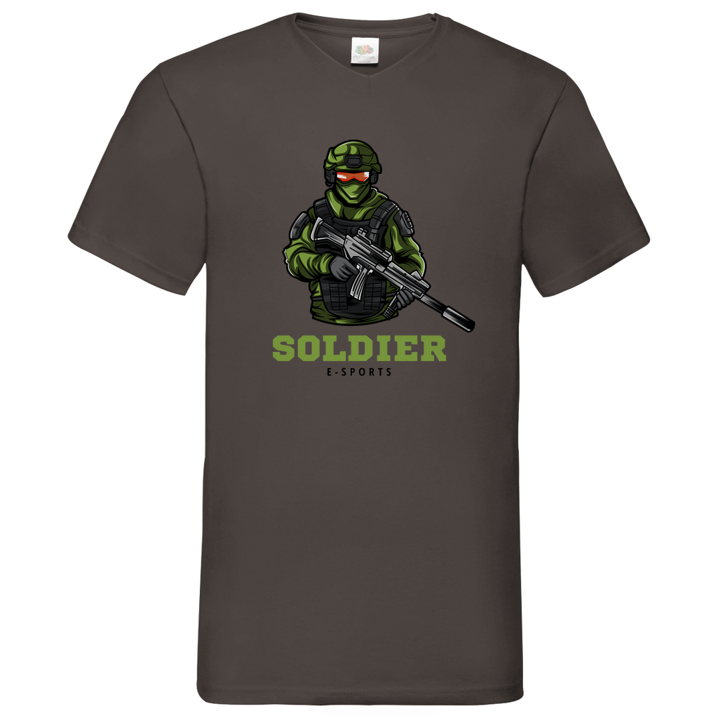 Soldier - V-Neck T-Shirt - bright