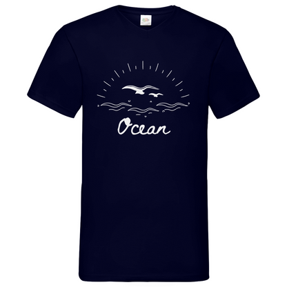 Ocean - V-Neck T-Shirt - dark