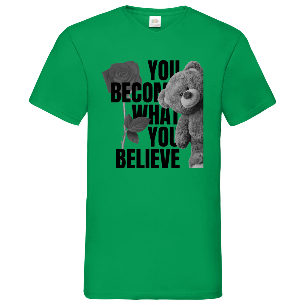 Bear  - V-Neck T-Shirt bright