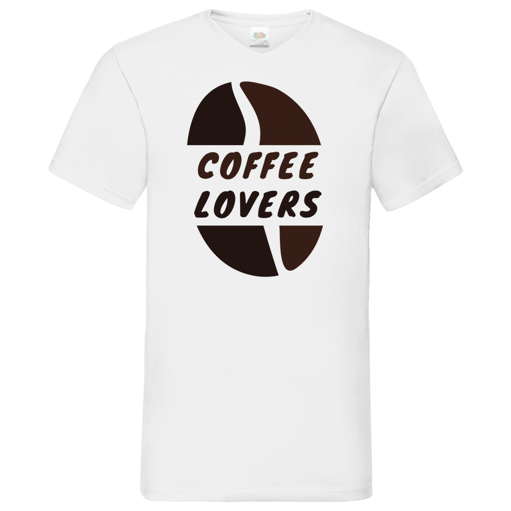 Coffee Lovers - V-Neck T-Shirt dark