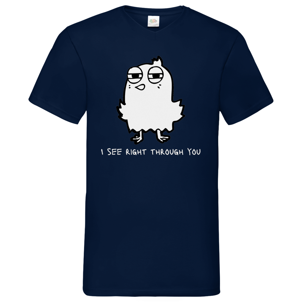 See you Bird - V-Neck T-Shirt - dark