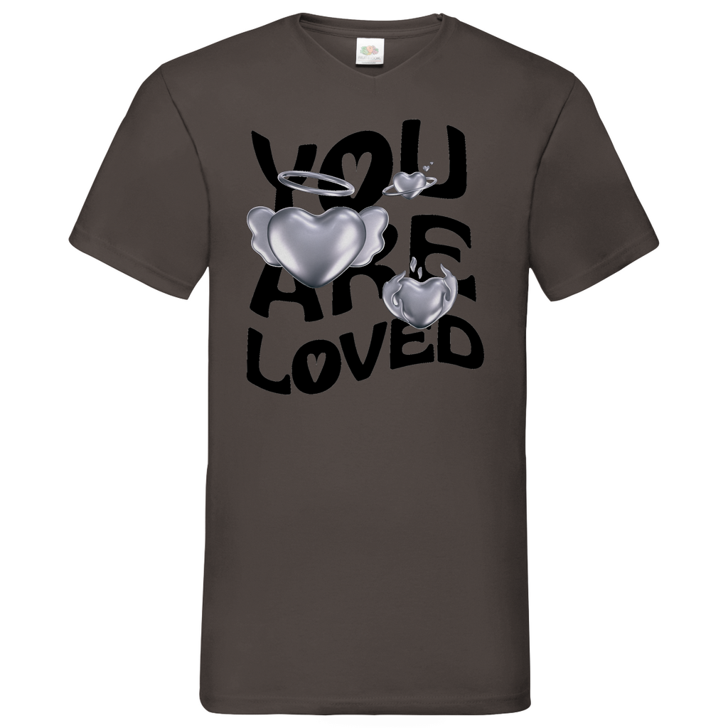 You are loved - V-Neck T-Shirt bright