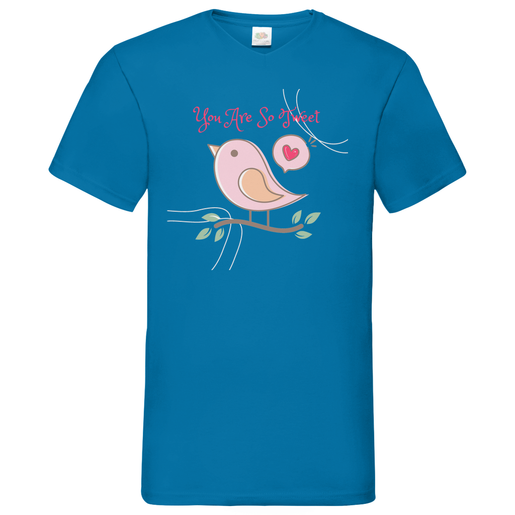Sweet Heart Bird - V-Neck T-Shirt