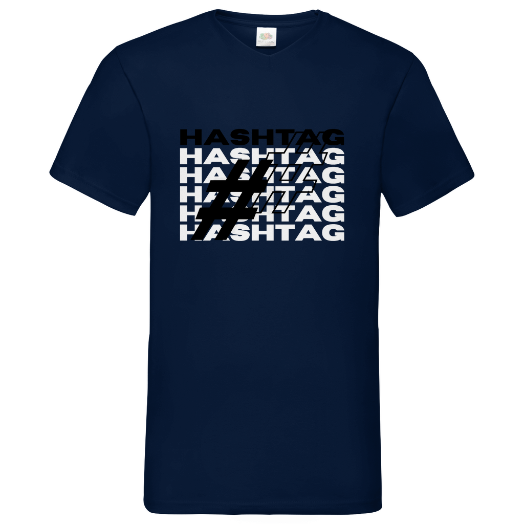 Hashtag V-Neck T-Shirt bright