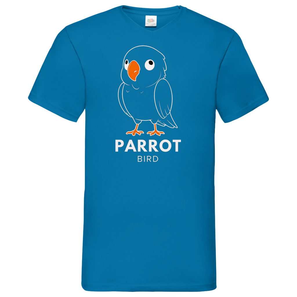 Parrot- V-Neck T-Shirt - dark