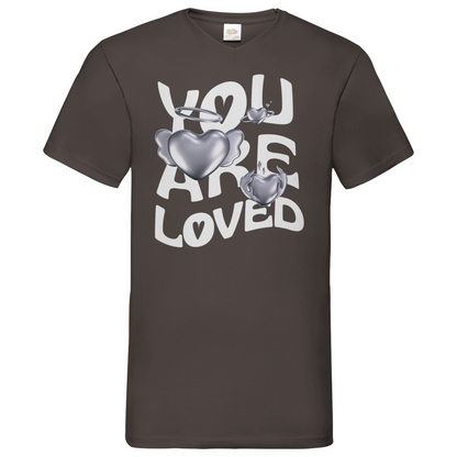 You are Loved - V-Neck T-Shirt dark
