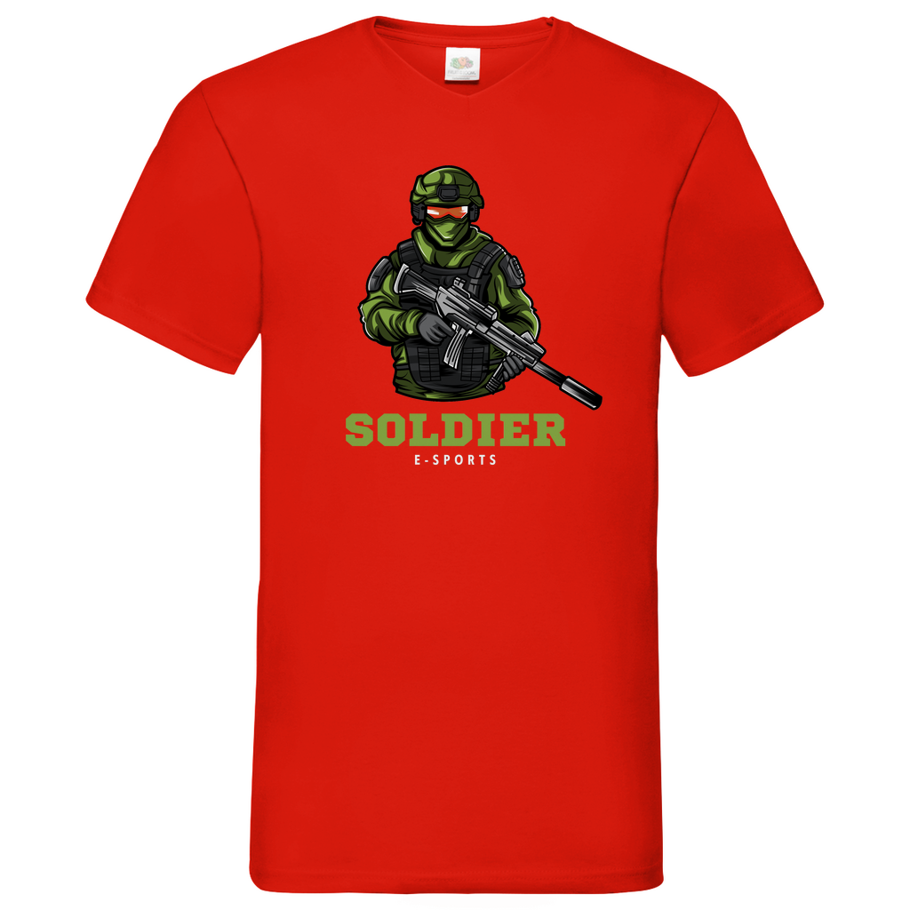 Soldier - V-Neck T-Shirt - dark