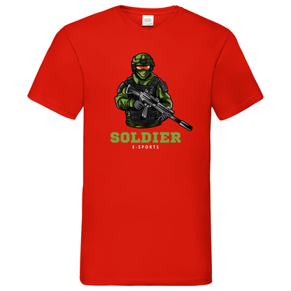 Soldier - V-Neck T-Shirt - dark