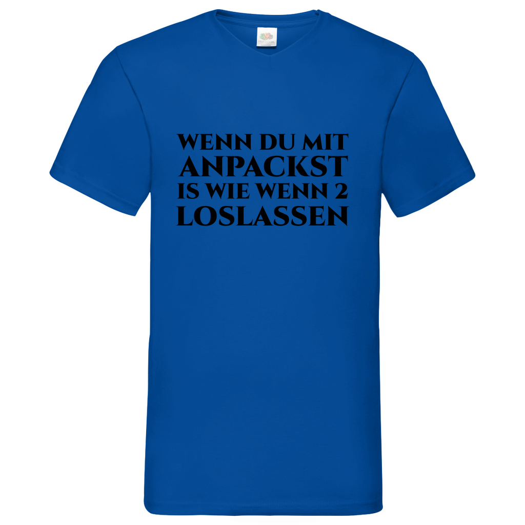 Anpacken - V-Neck T-Shirt bright