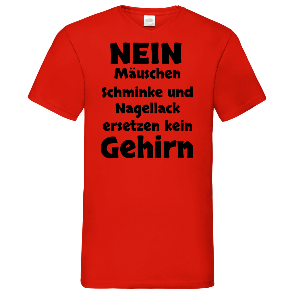 Gehirn - V-Neck T-Shirt bright