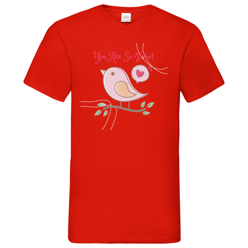 Sweet Heart Bird - V-Neck T-Shirt