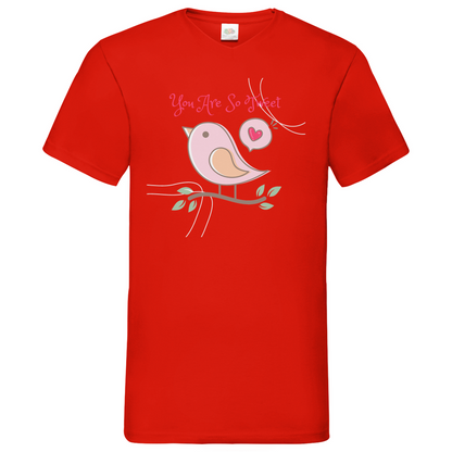 Sweet Heart Bird - V-Neck T-Shirt