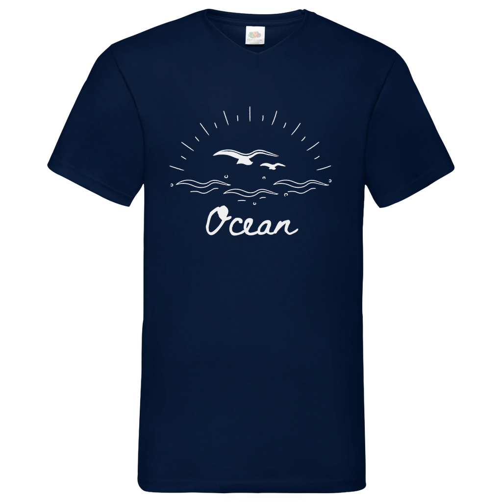 Ocean - V-Neck T-Shirt - dark