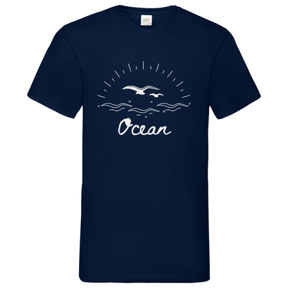 Ocean - V-Neck T-Shirt - dark