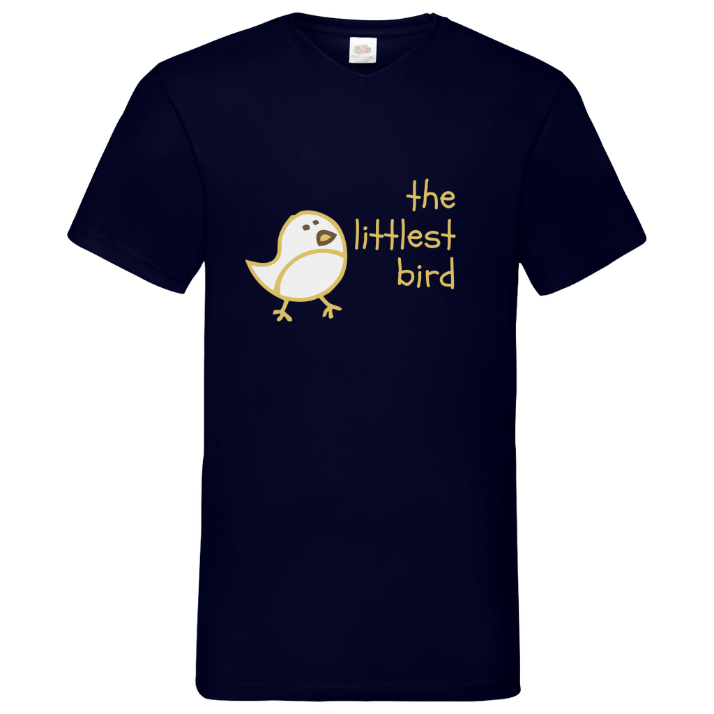 Littlest Bird- V-Neck T-Shirt - dark