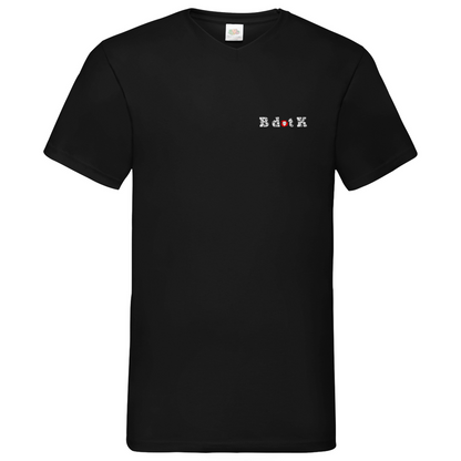 B dot K eco  Mask back - V-Neck T-Shirt dark