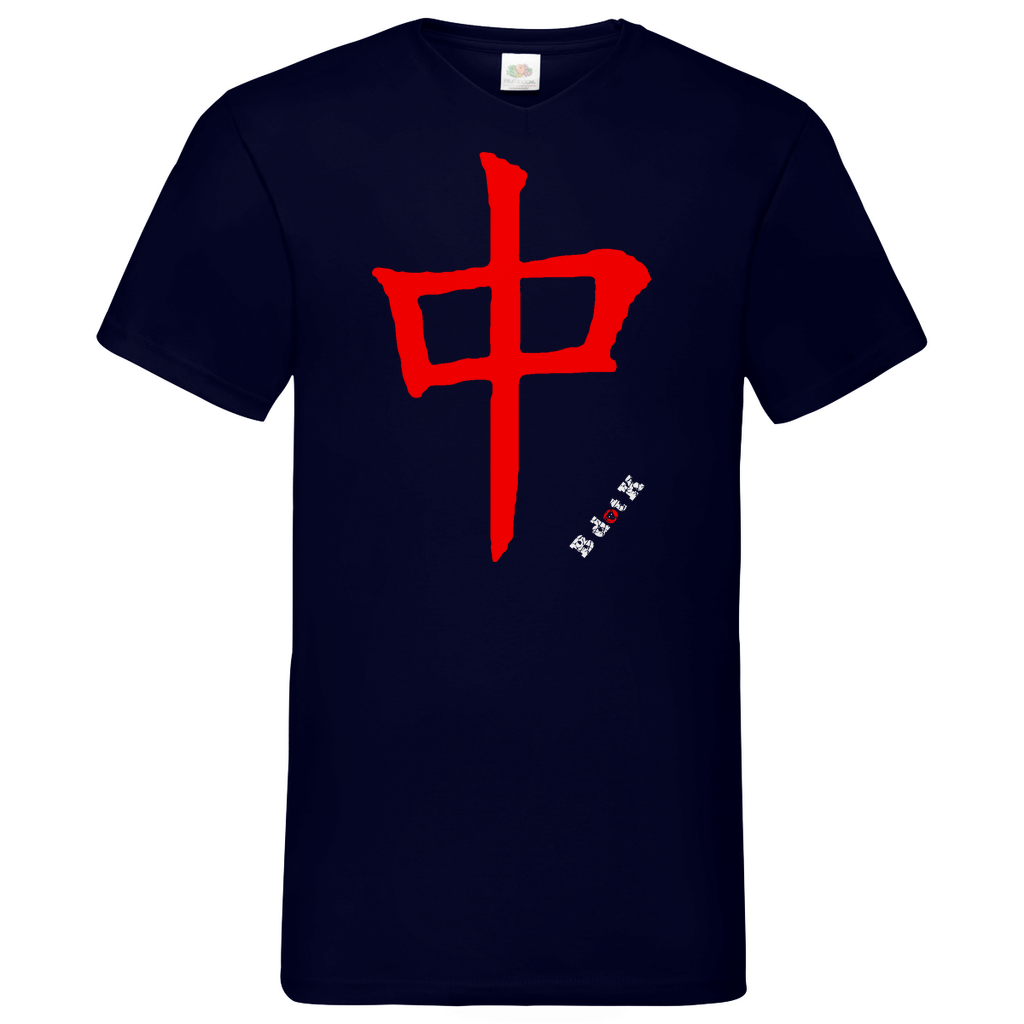 B dot K eco Red Dragon - V-Neck T-Shirt dark