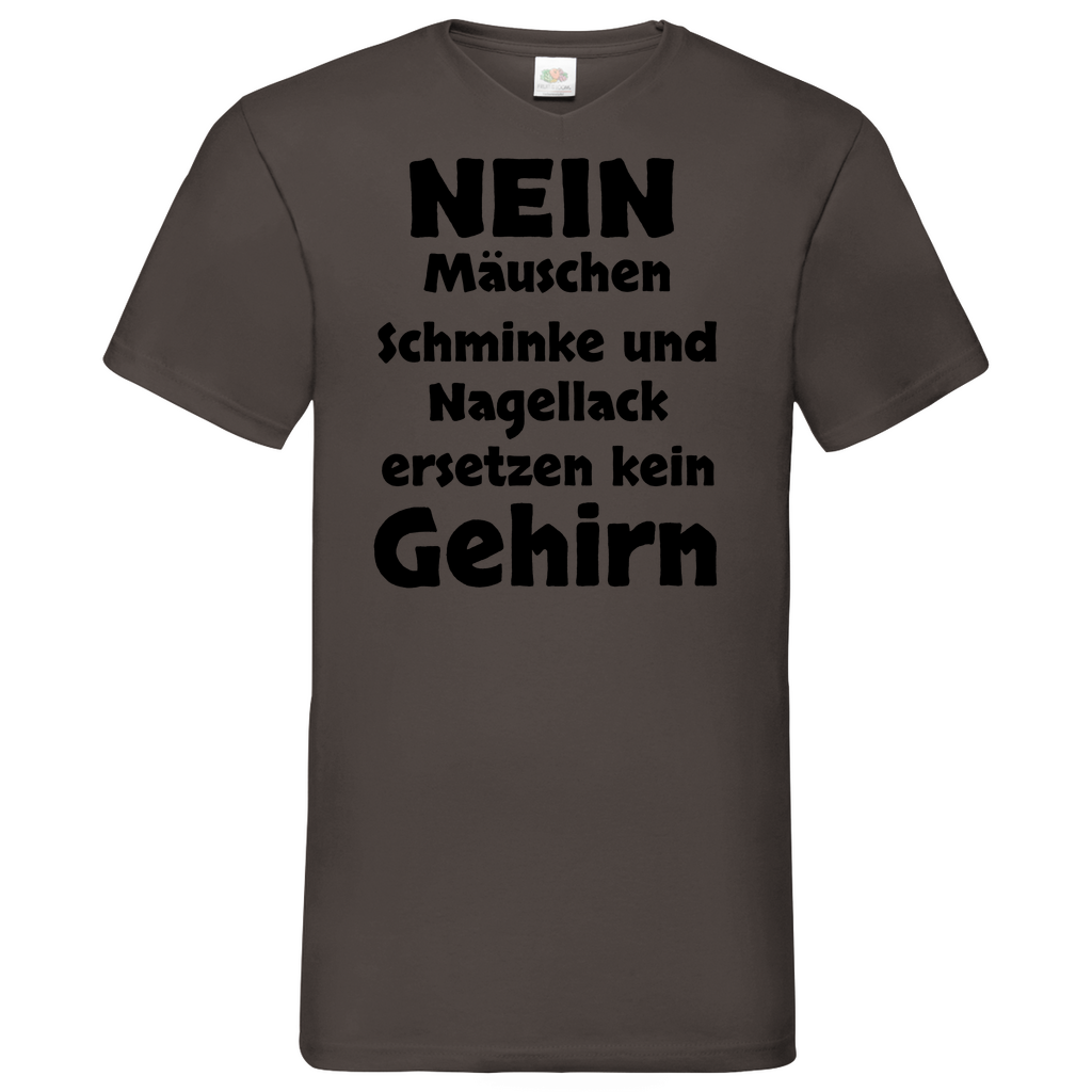 Gehirn - V-Neck T-Shirt bright