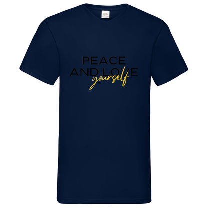 Peace and Love- V-Neck T-Shirt dark