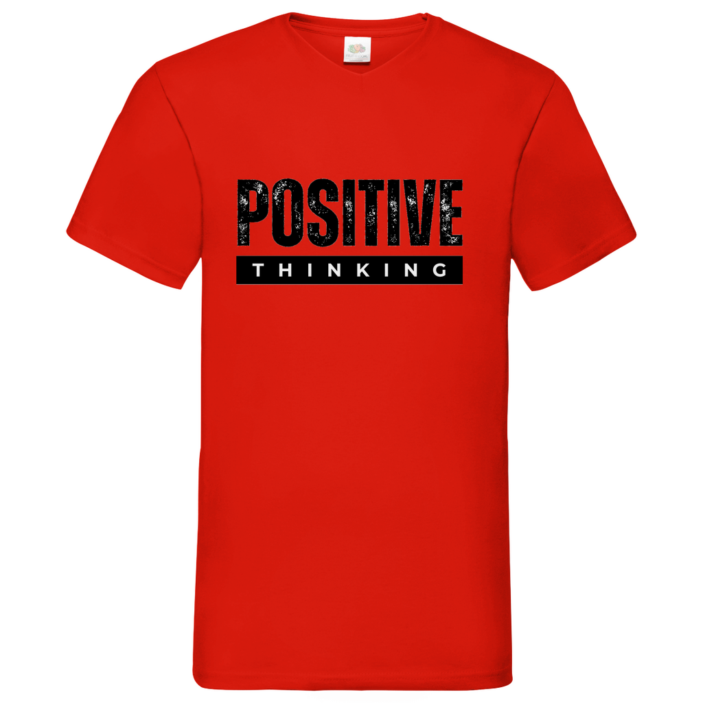 Positive Thinking - V-Neck T-Shirt bright