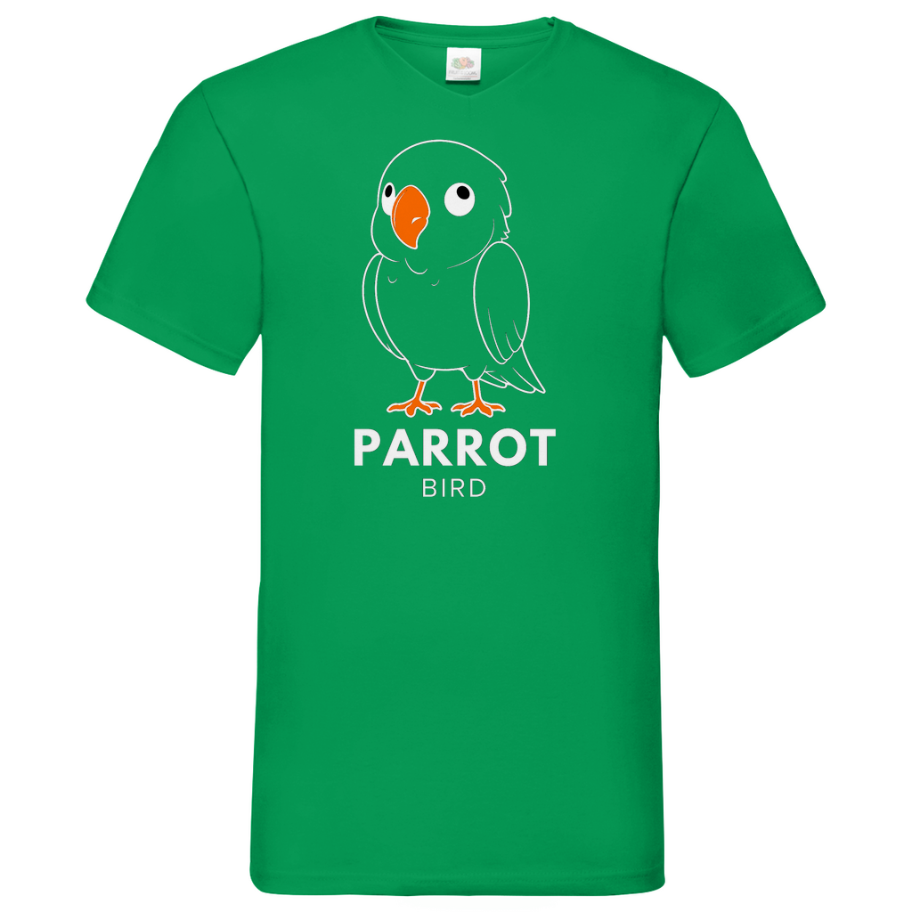 Parrot- V-Neck T-Shirt - dark