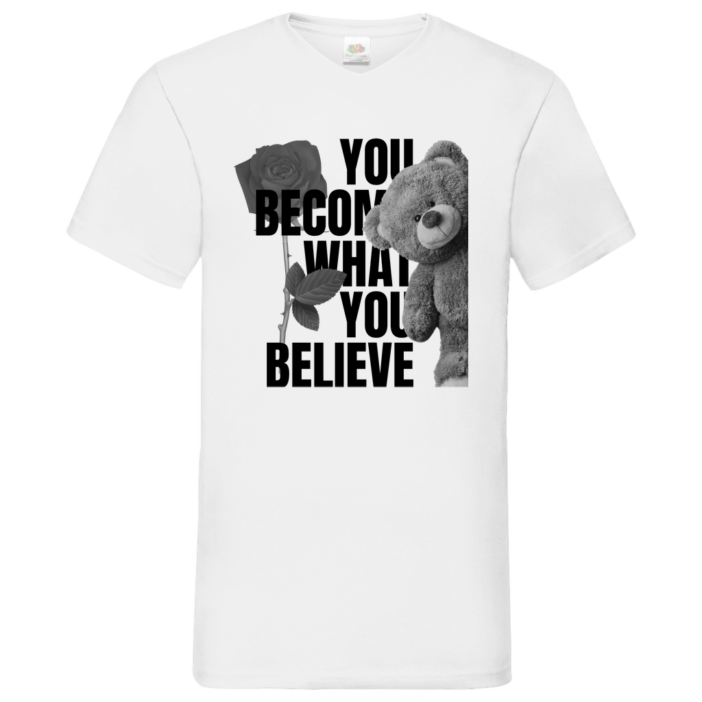 Bear  - V-Neck T-Shirt bright
