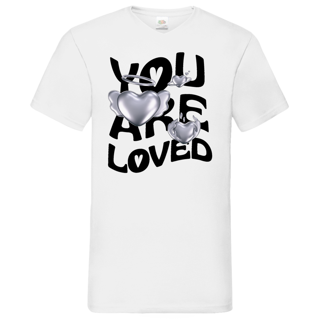 You are loved - V-Neck T-Shirt bright