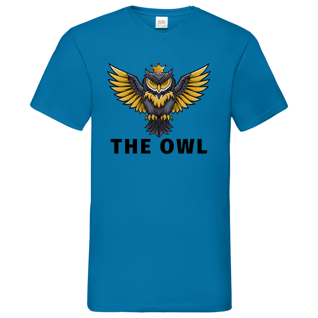 Owl - V-Neck T-Shirt - bright