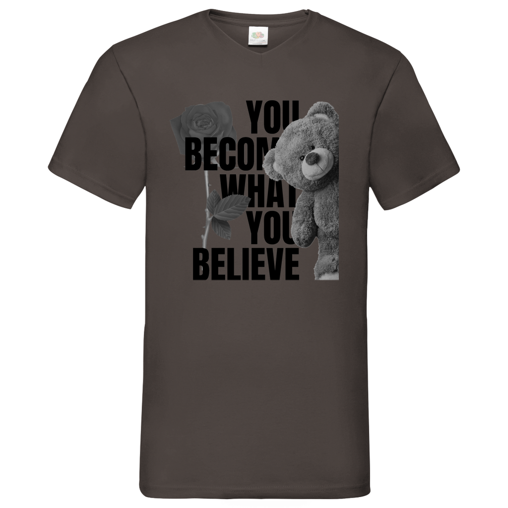 Bear  - V-Neck T-Shirt bright