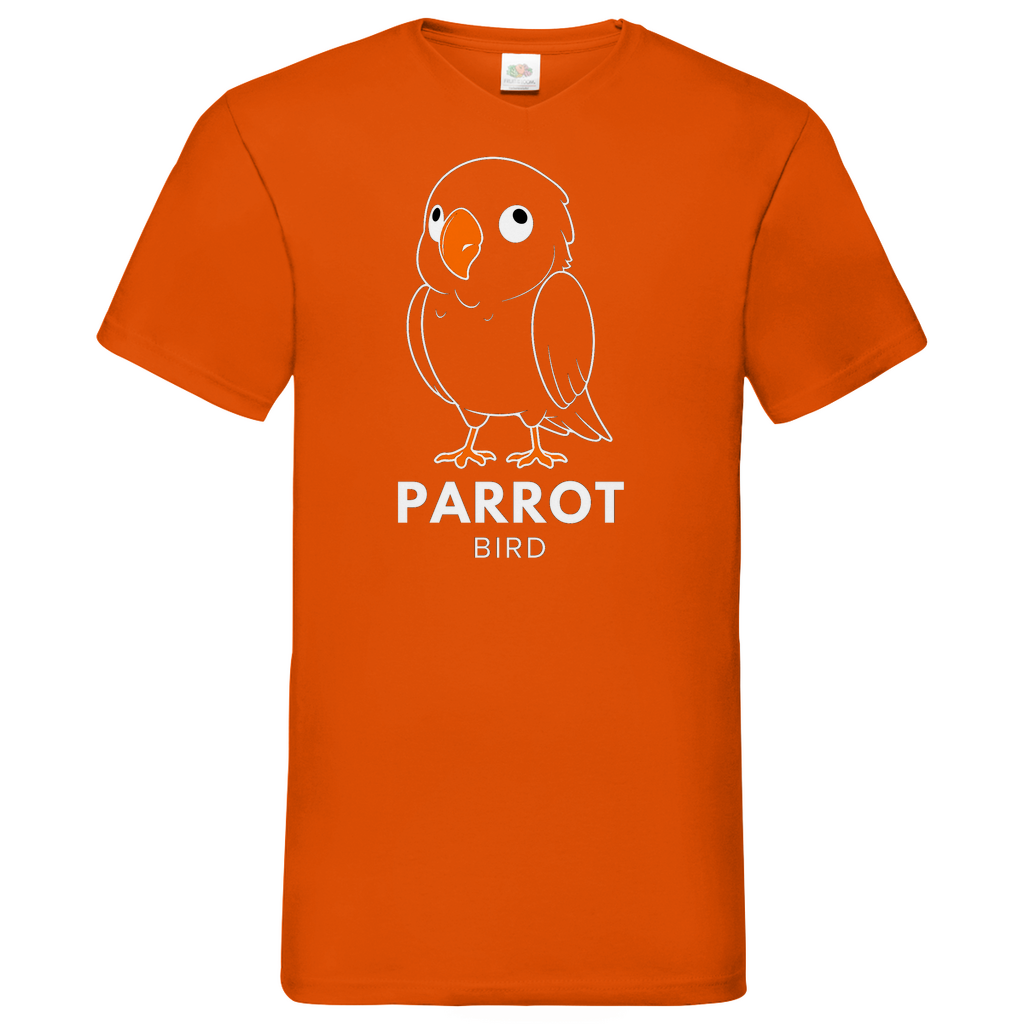 Parrot- V-Neck T-Shirt - dark
