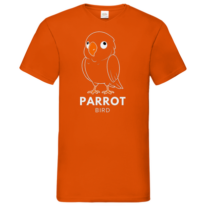 Parrot- V-Neck T-Shirt - dark