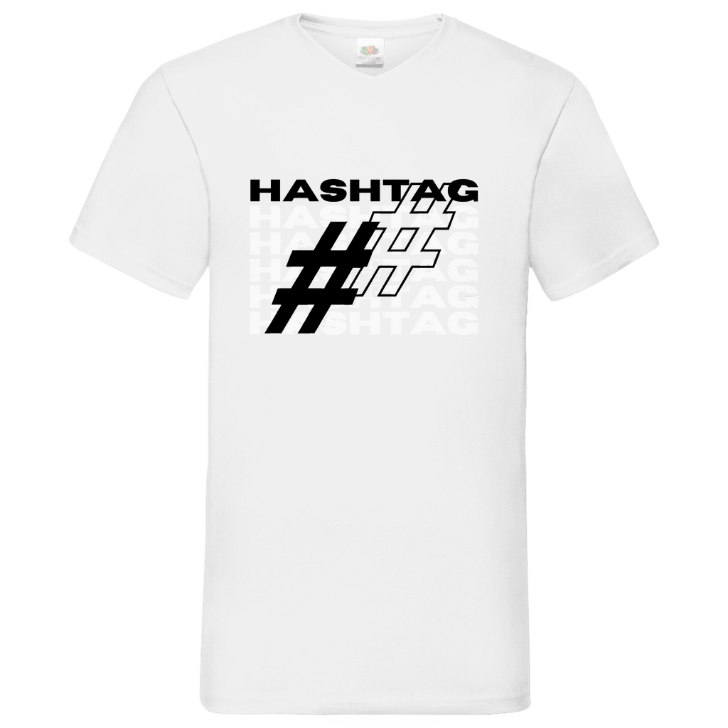 Hashtag V-Neck T-Shirt bright