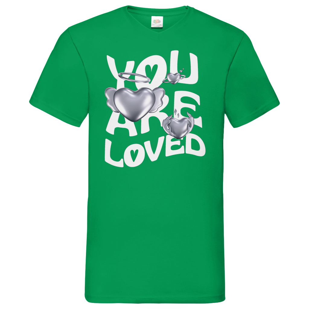 You are Loved - V-Neck T-Shirt dark