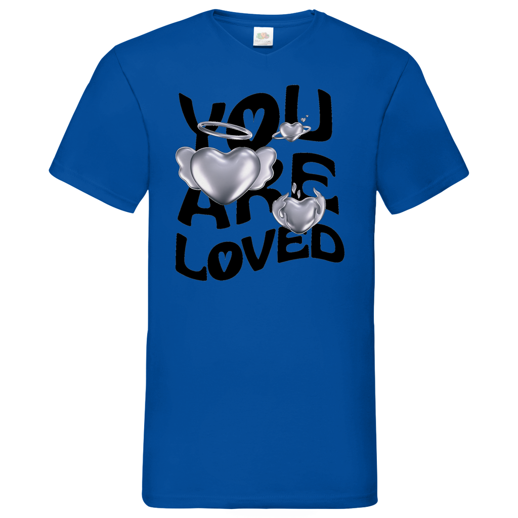 You are loved - V-Neck T-Shirt bright