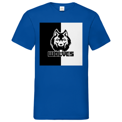 Wolves black-white - V-Neck T-Shirt