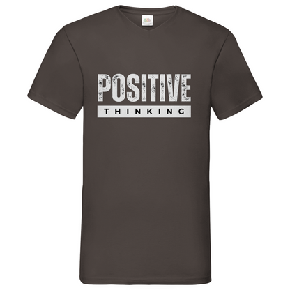 Positive Thinking- V-Neck T-Shirt dark