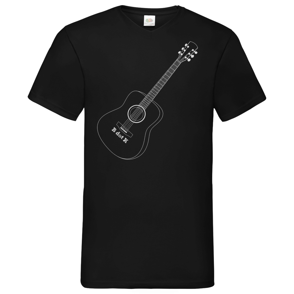 B dot K eco guitar - V-Neck T-Shirt dark