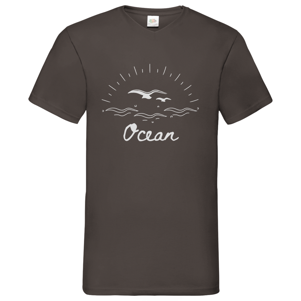 Ocean - V-Neck T-Shirt - dark