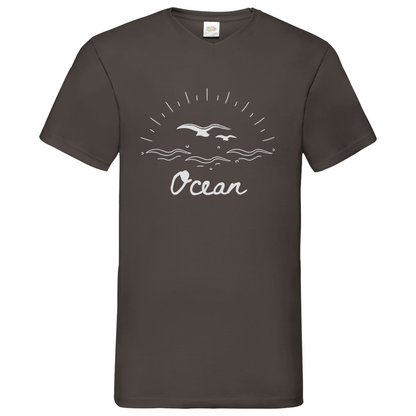 Ocean - V-Neck T-Shirt - dark